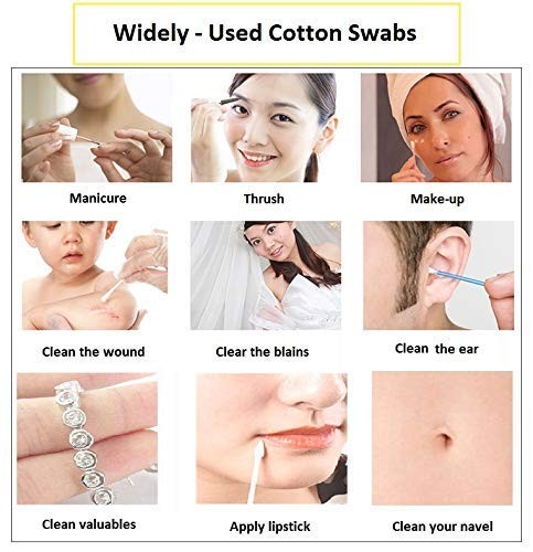 Cotton Swabs 800 Pieces, Double Precision Tips with Paper Stick, 4 Packs of 2... - Picture 7 of 7