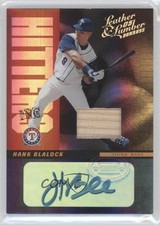 2005 Donruss Leather & Lumber Hitters Inc Material 16/25 Hank Blalock Auto g6w
