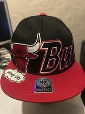 Chicago Bulls Windy City 47 Brand Hardwood Classics Hat Cap Red Black SnapBack