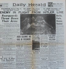 Vintage Original Daily Herald Newspaper No 8816 25 May 1944 World War WWII WW2