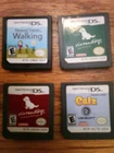 Lot of 4 - Nintendo D.S.- Catz-Ninten dogs Lab Friends & Dash Hound-Walking