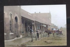 REAL PHOTO SPRING HILL KANSAS DOWNTOWN STREET SCENE DIRT ROAD POSTCARD COPY