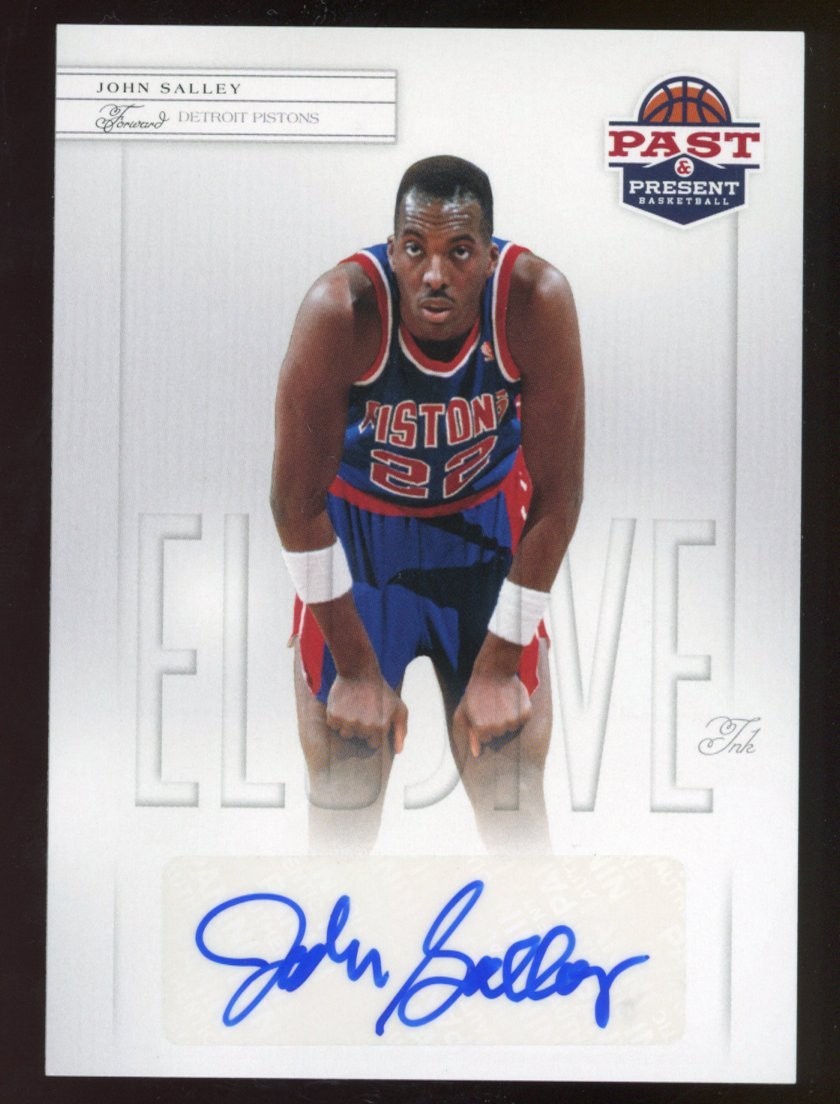 John Salley 2012 Panini Past and Present Auto Detroit Pistons