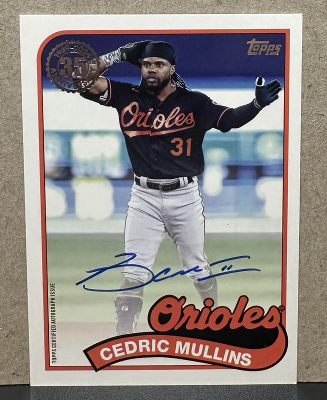 Topps 2024 Series 1 1989 Topps Baseball Autographs Cedric Mullins 88BA-CMU