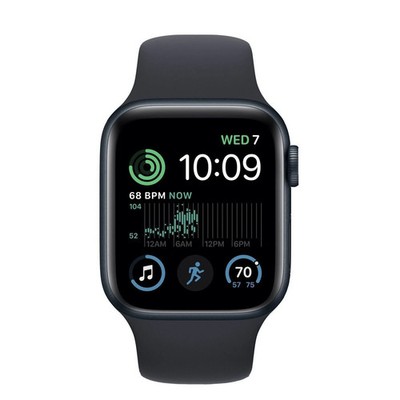 Apple Watch SE (2022) 40mm Midnight Aluminum Case with Sport Band, S/M (GPS +...