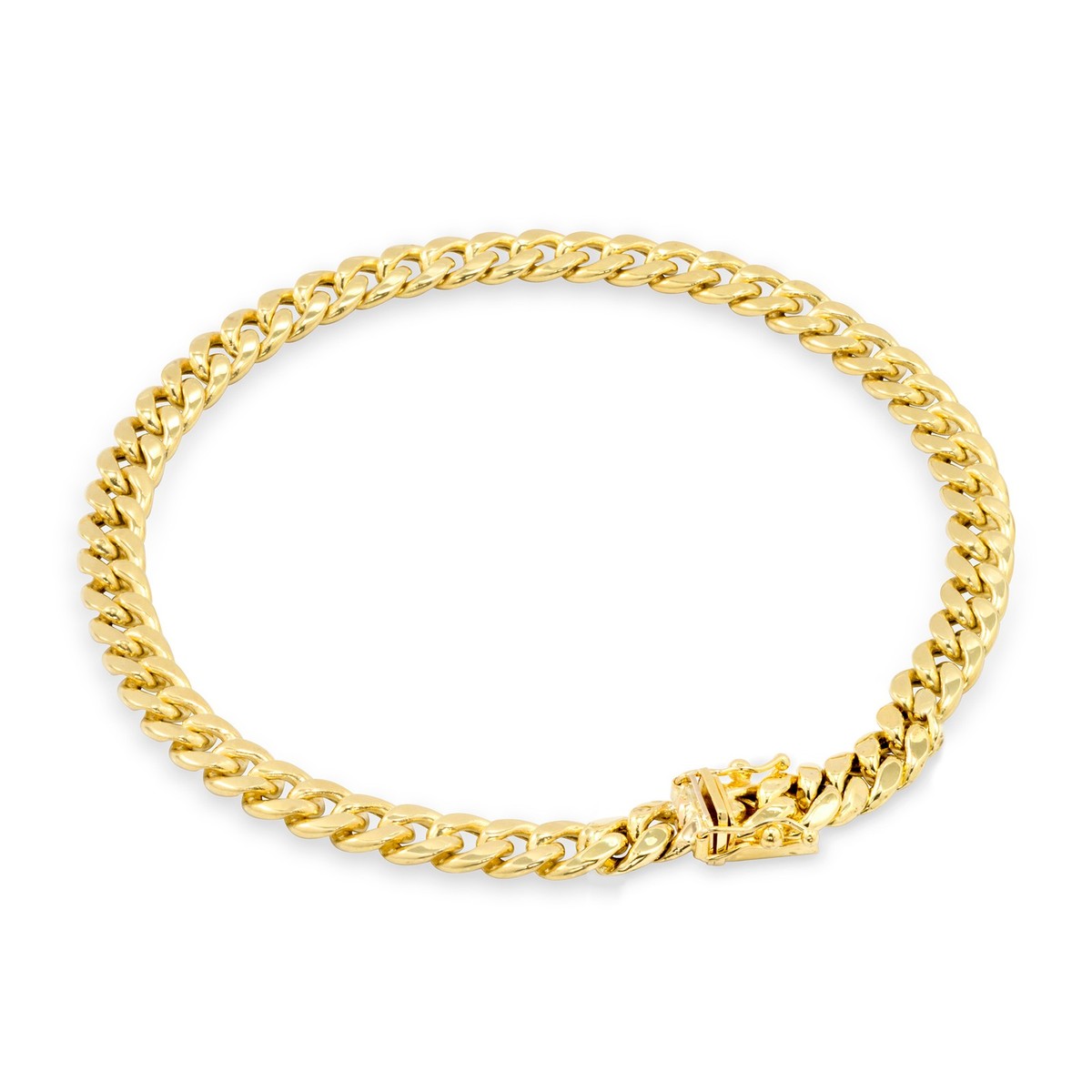 Catena Uomo Oro Bracciale A Maglia Cubana Oro Giallo 14K Solido &ndash; Spessori 2,5-12 Mm, Lunghezze 7-9 Pollici, Made In Italy Catena Cubana Uomo Donna Oro Solido