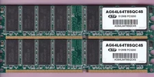1GB 2x512MB PC-3200 ATP AG64L64T8SQC4S DDR-400 PC3200 Desktop Memory Kit DDR1