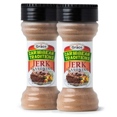New Grace Caribbean Traditions Jamaican Jerk Seasoning Dry Rub - 2 Pack Marinade