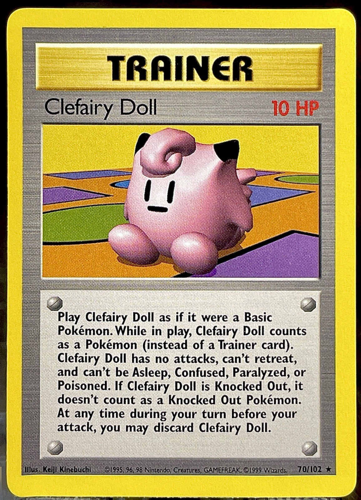 NM 🔥 Pokémon TCG Clefairy Doll Base Set Rare 70/102 Unlimited English 1999