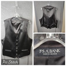 Jos A Banks Tuxedo Vest 1605 Black 50L Satin Mexico
