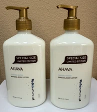 AHAVA Mineral Body Lotion, 17 fl oz, 2-pack