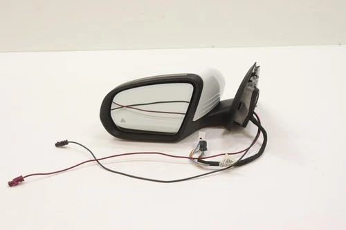 2017 - 2022 MERCEDES GLC300 X253 FRONT LEFT DOOR REAR VIEW MIRROR OEM WHITE_149