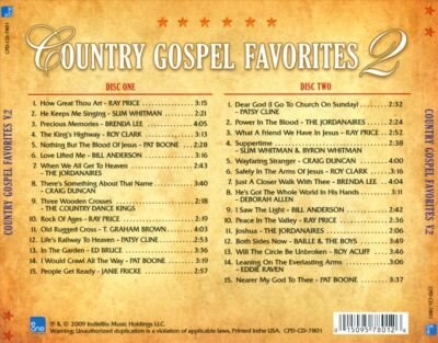 VARIOUS ARTISTS - COUNTRY GOSPEL FAVORITES, VOL. 2 NEW CD