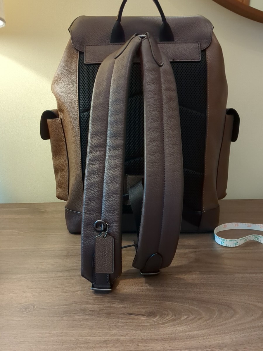 Coach Hudson Large Backpack Colorblock Brown Leather Style