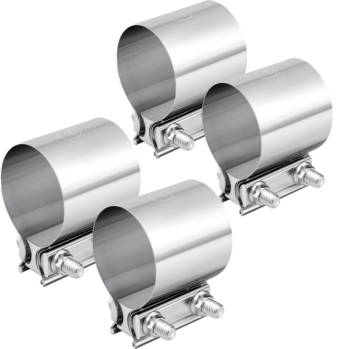 4pcs 3 Stainless Steel Exhaust Lap Joint Clamp Butt Narrow