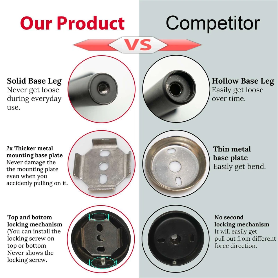 Modern Brushed Nickel Towel Bar Rail Stainless Steel Wall Mounted Bathroom Hang - Image 4 of 4