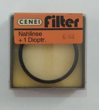 Cenei Nahlinse +1 Dioptr. E 52 Filter Effektfilter - w original package 