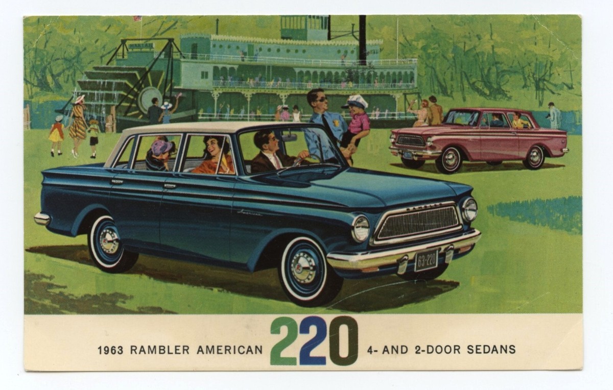 1963 AMC Rambler American 220 Car Auto Transportation Postcard | eBay