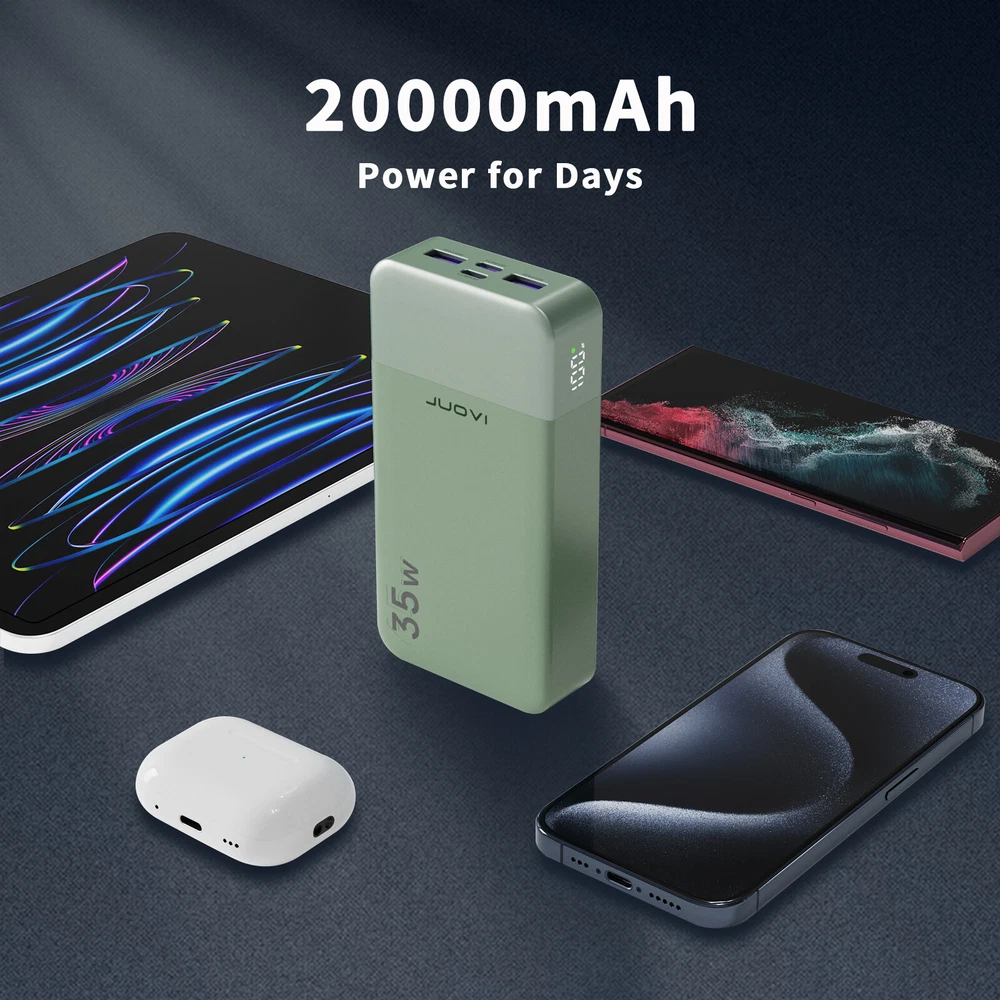 20000mAh 35W Fast Charging Power Bank for iPhone Samsung Galaxy Phones  