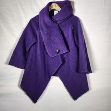 Purple Wool James Lakeland Coat Size 42 Uk 14 80% Wool 20% Polyester