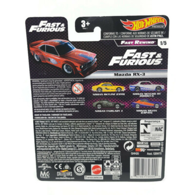Hot Wheels Premium 2019 Fast & Furious Fast Rewind Full Set of 5