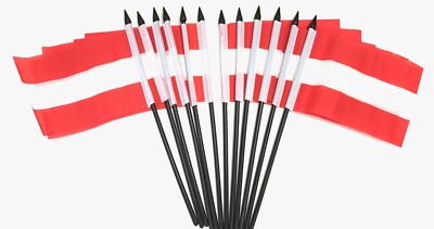 Pack of 12 4x6 inch Country Polyester Miniature Office Desk & Little Table Flags