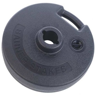 Banner Stakes Pl4025 Plus Barrier System Base,Plastic,Blk,Pk5