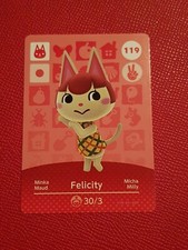 FELICITY ANIMAL CROSSING AMIIBO SERIES 2 CARD #119 TRACKED AU POST geniuine