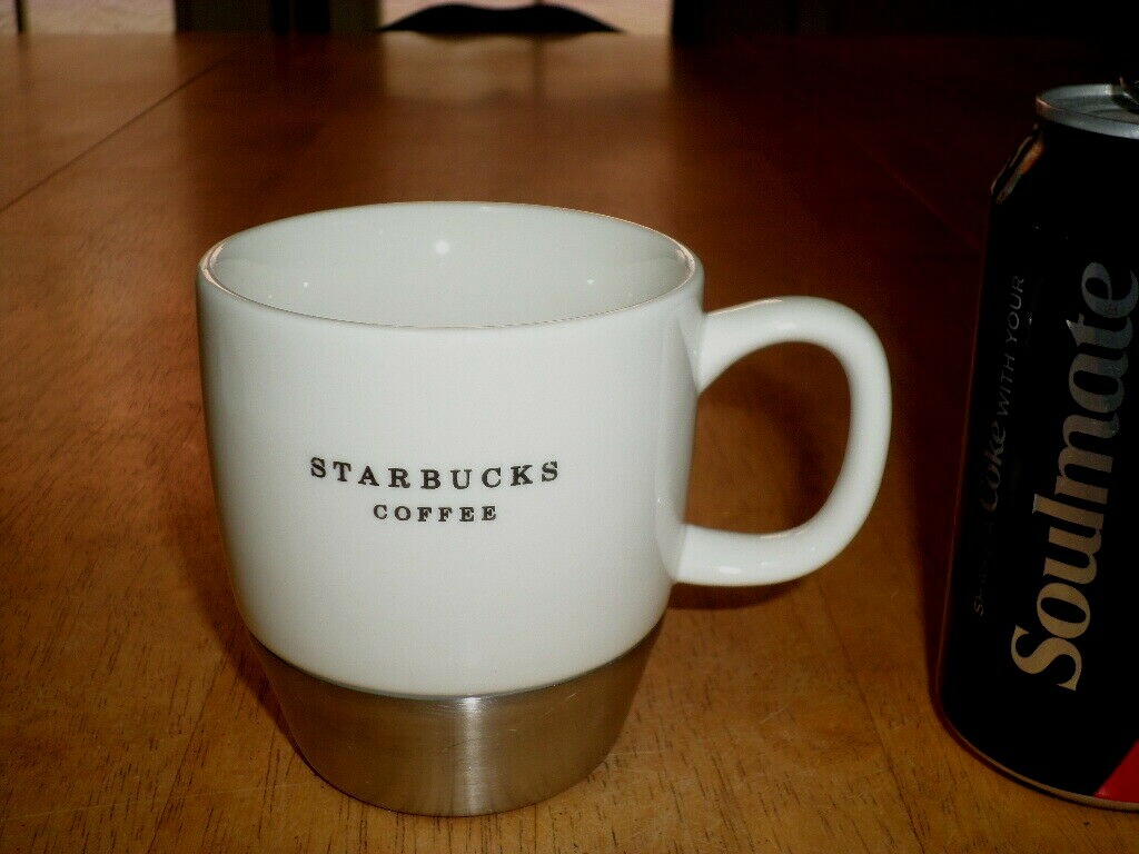 スターバックス　ビンテージマグカップ STARBUCKS COFFEE -- [METAL BASED BOTTOM], Ceramic Coffee Mug / Cup