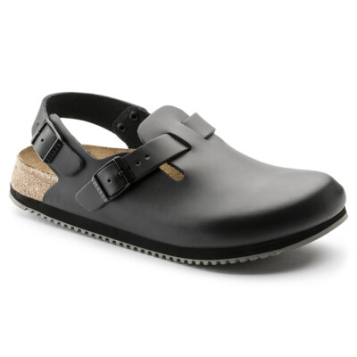 Birkenstock Clog Tokio Super Grip, Naturleder, schwarz, Weite normal, Größe 39