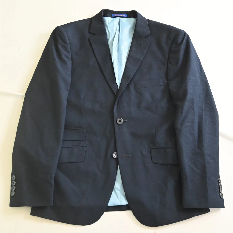 Chaqueta Pantalones Traje Berragamo 40S 34x29 Azul Marino Medallón Lazio Para Hombre Foto 2 de 4