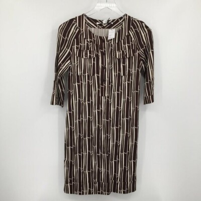 DVF Diane von Furstenberg Sadie Bamboo  Mocha brown tunic silk dress new 2