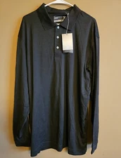 Cutter & Buck Mens Long Sleeve Polo DryTec 2XL Embroidered Nothern Gas Gray (31)