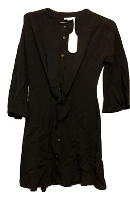 Loveriche Black Front Tie Dress Size Small NWT