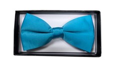 New formal men polyester pre tied Big size Bow tie wedding party Turquoise blue