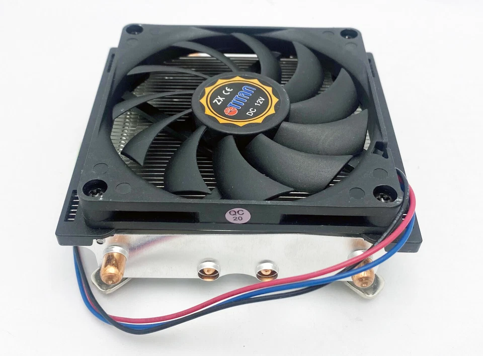 Titan 1U/2U Intel LGA 775 Low Profile 80mm CPU Cooler + 2x Heatpipes Copper Base - Image 3 of 4