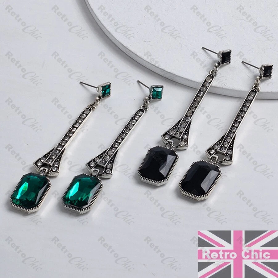 Crystal drop earrings uk discount