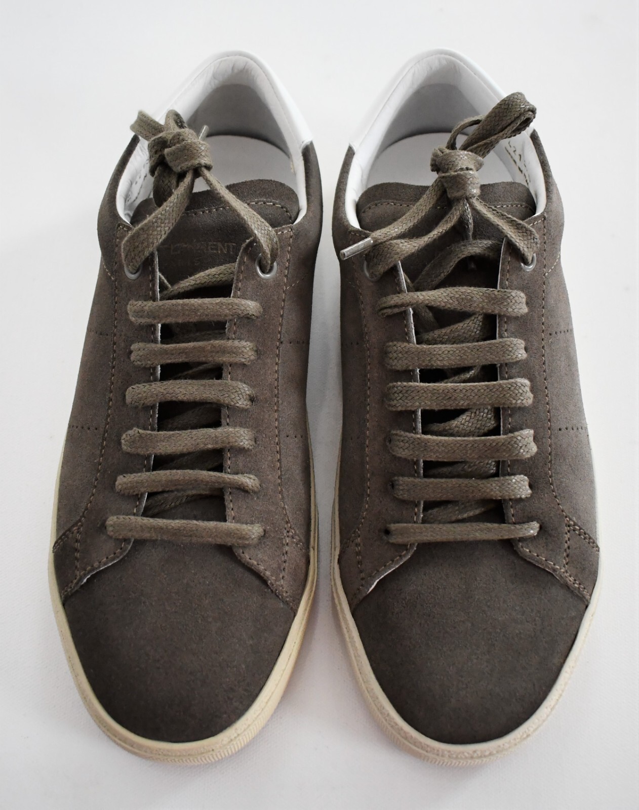 SAINT LAURENT SL 06 Sneakers da uomo militari cachi in pelle scamosciata soho basse eur 39 us 6