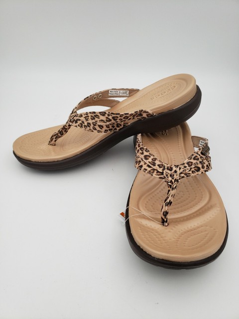 white crocs with cheetah print strap