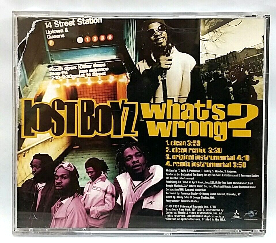 CD) Lost Boyz – What's Wrong? , Promo, U5P-1231, Single, 4 Tracks