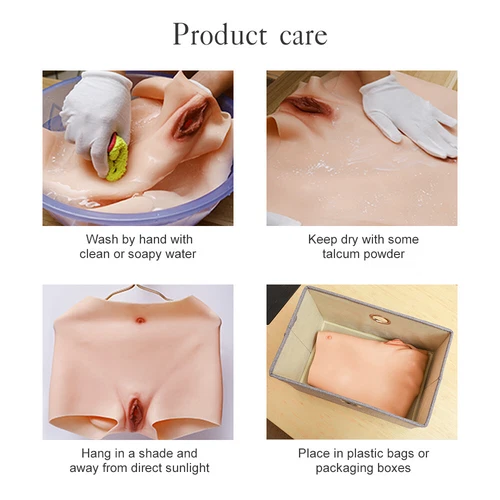 Lightweight Silicone Fake Vagina Shorts Panty Crossdresser Transgender Men Women - Picture 11 of 15