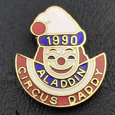 Shriners Circus Daddy 1990 Pin Clown Vintage Gold Tone Enamel Masonic Free Mason