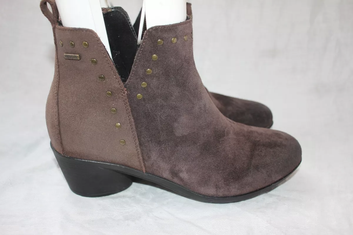 Romika ankle boots booties brown suede metallic 37 euro 6 6.5 US