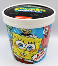 SpongeBob Squarepants Ice Cream Pint 3 Pack Crew Socks Shoe Size 6-12