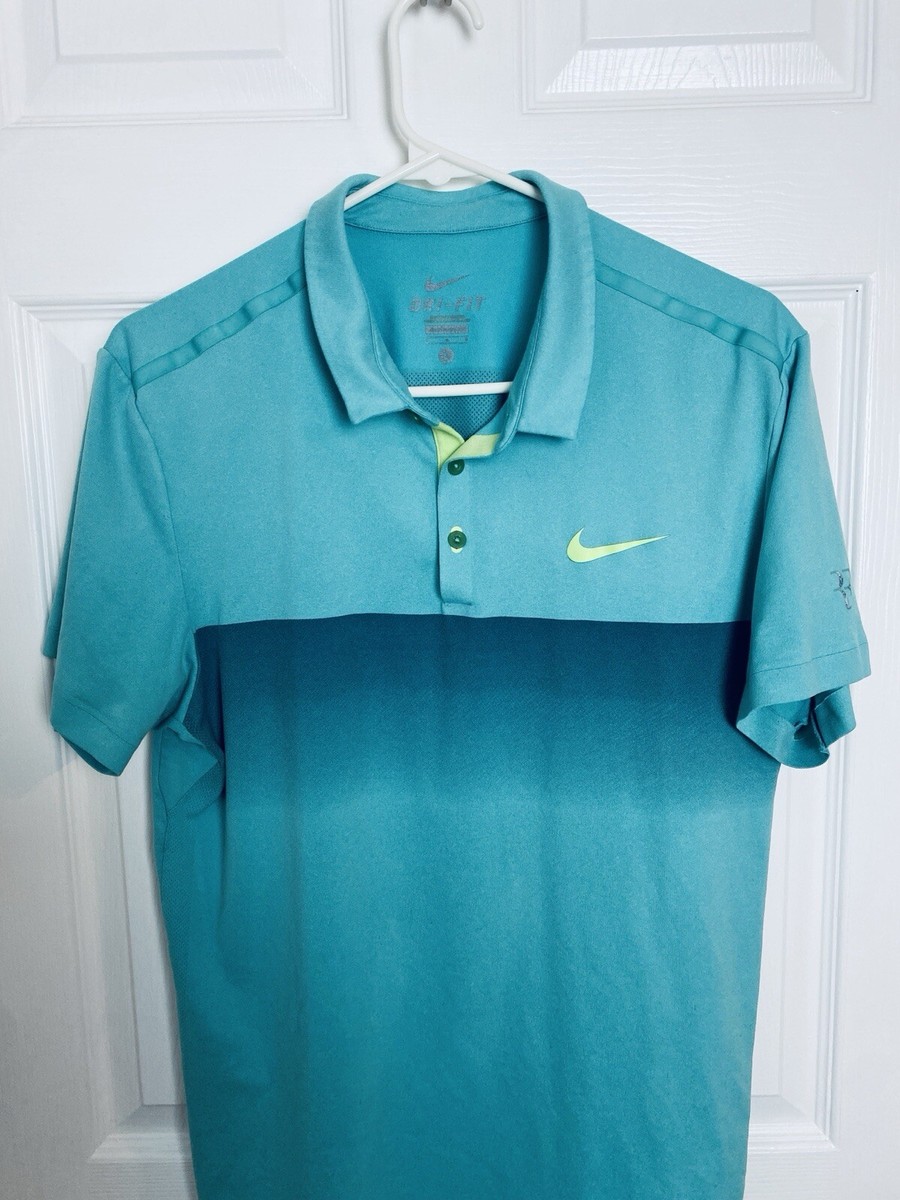 Nike Roger Federer RF 2015 Rome Madrid Polo Tennis Shirt Large