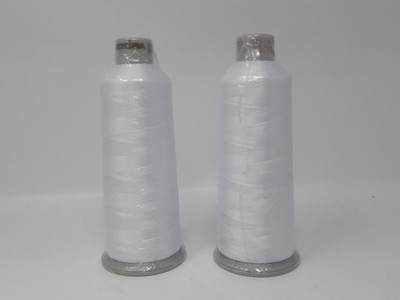 Madeira Polyneon 100% Polyester White Embroidery Thread 135x2 - Lot of 2