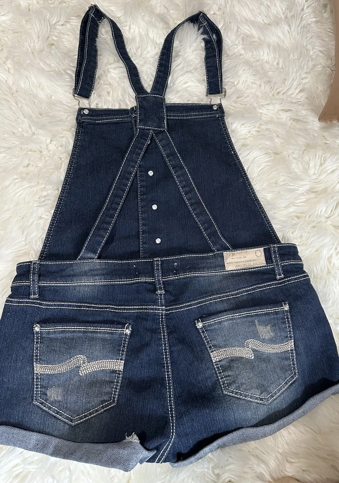 OVERALL SHORTS WOMEN'S SIZE M DENIM - Image 4 of 4