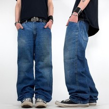 Vintage y2k baggy wide leg faded stonewash grunge skater rare jeans