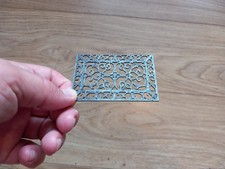 Dolls House 1:12 Ornate Door Mat in Pearl Black
