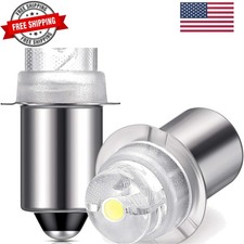 2 Pcs 3V P13.5S LED Flashlight Bulb Replacement 30 Lumen torch bulb Upgrade f...
